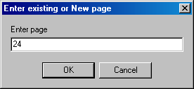 Enter new or existing page number