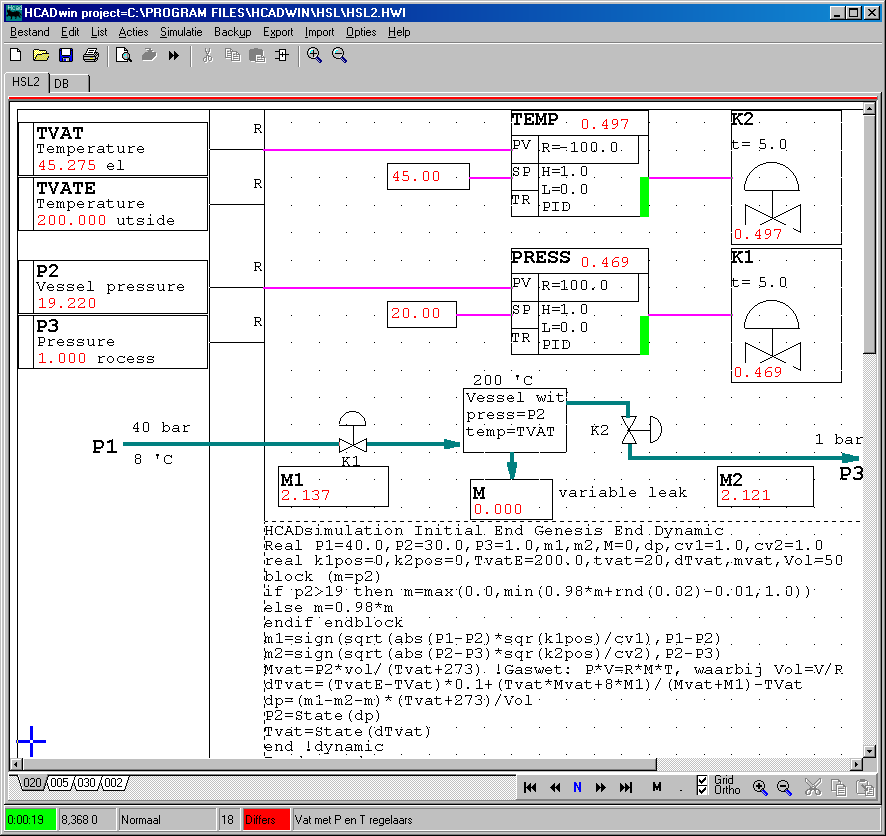 Running Hcad Simulation Language example